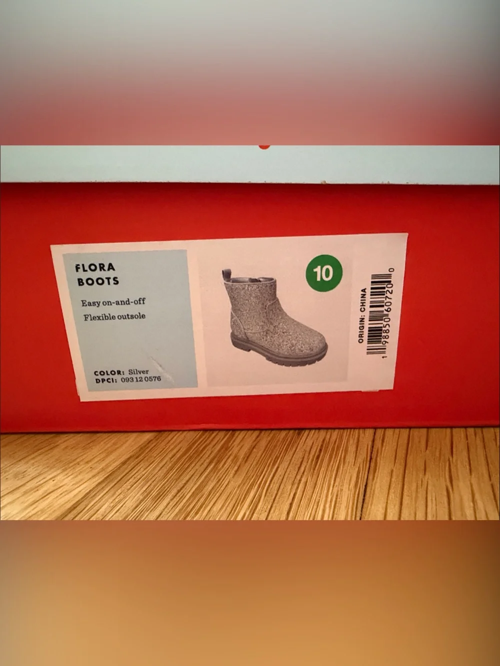 Cat & Jack Glitter Ankle Boots in Champagne Gold